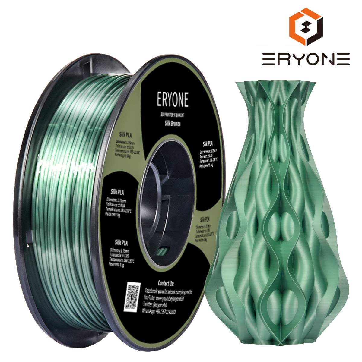 Eryone Silk PLA Filament 1.75mm 1kg - CONSOMMABLES - Nozzler