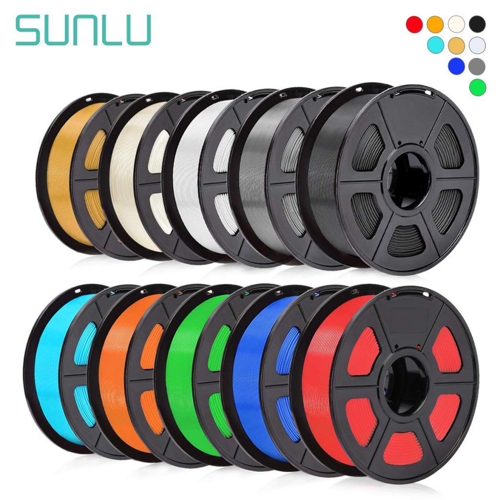 10x 1KG PLA SUNLU 3D Printer Filament 1.75mm PLA 10KG +/-0.02mm No Bubbles