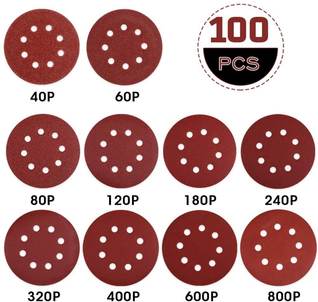 disques de ponçage 125mm 100pcs