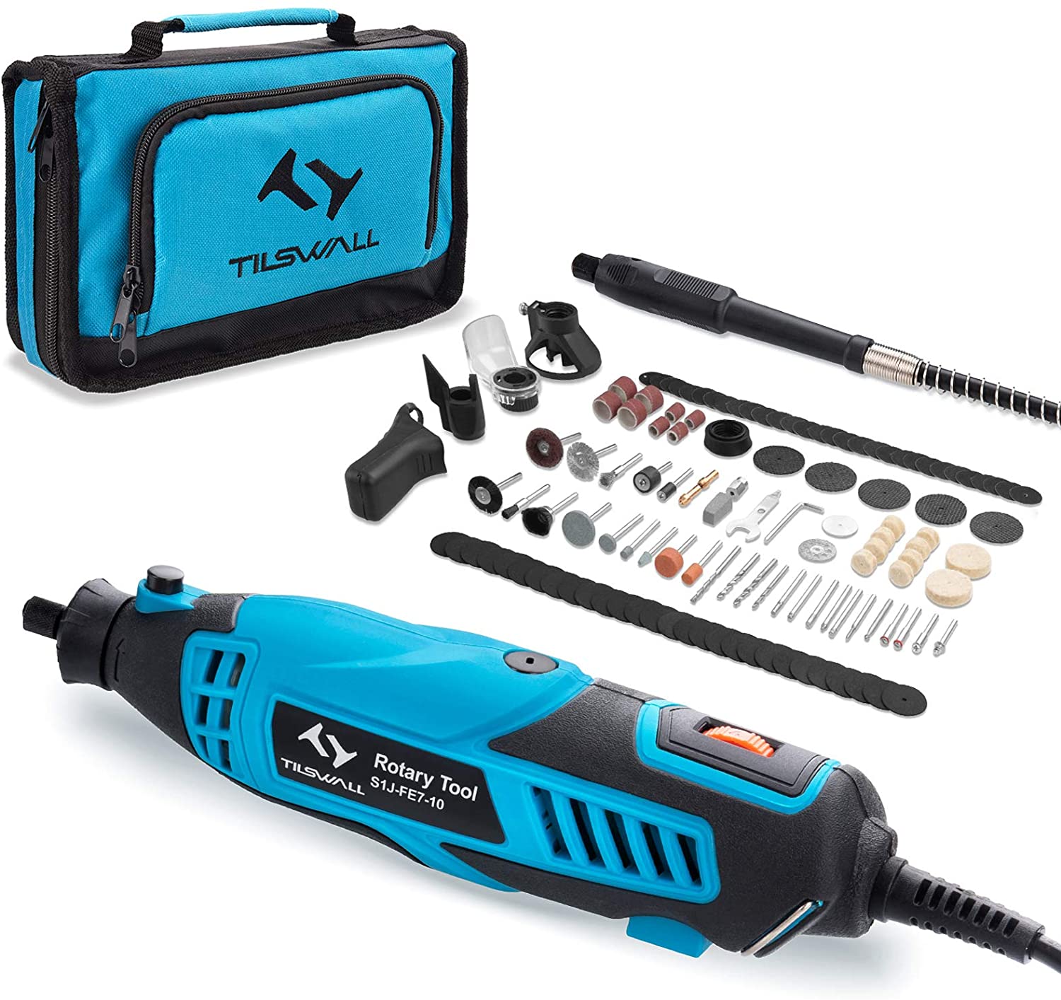 Outil Rotatif Multifonction 400W - 6 Vitesses Variables 0-28000 Tr/min - Pour Poncer, Polir, Graver, Couper