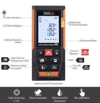 Tacklife telemetre laser HD 50