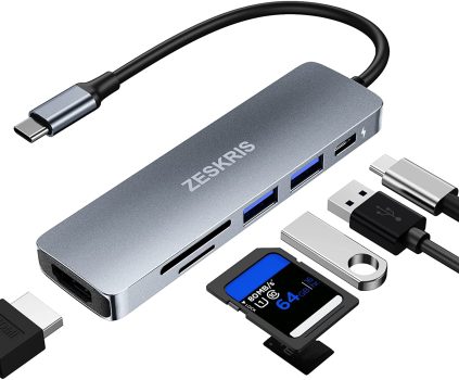 Hub USB C 6 en 1