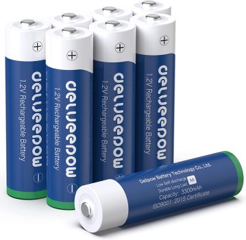 8 Piles Rechargeables AA 3300mAh