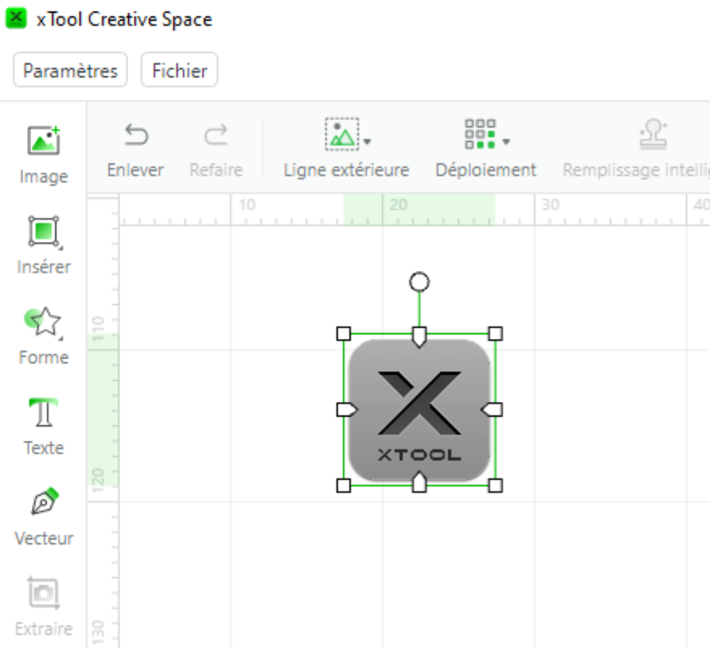 xTool Creative Space insert logo