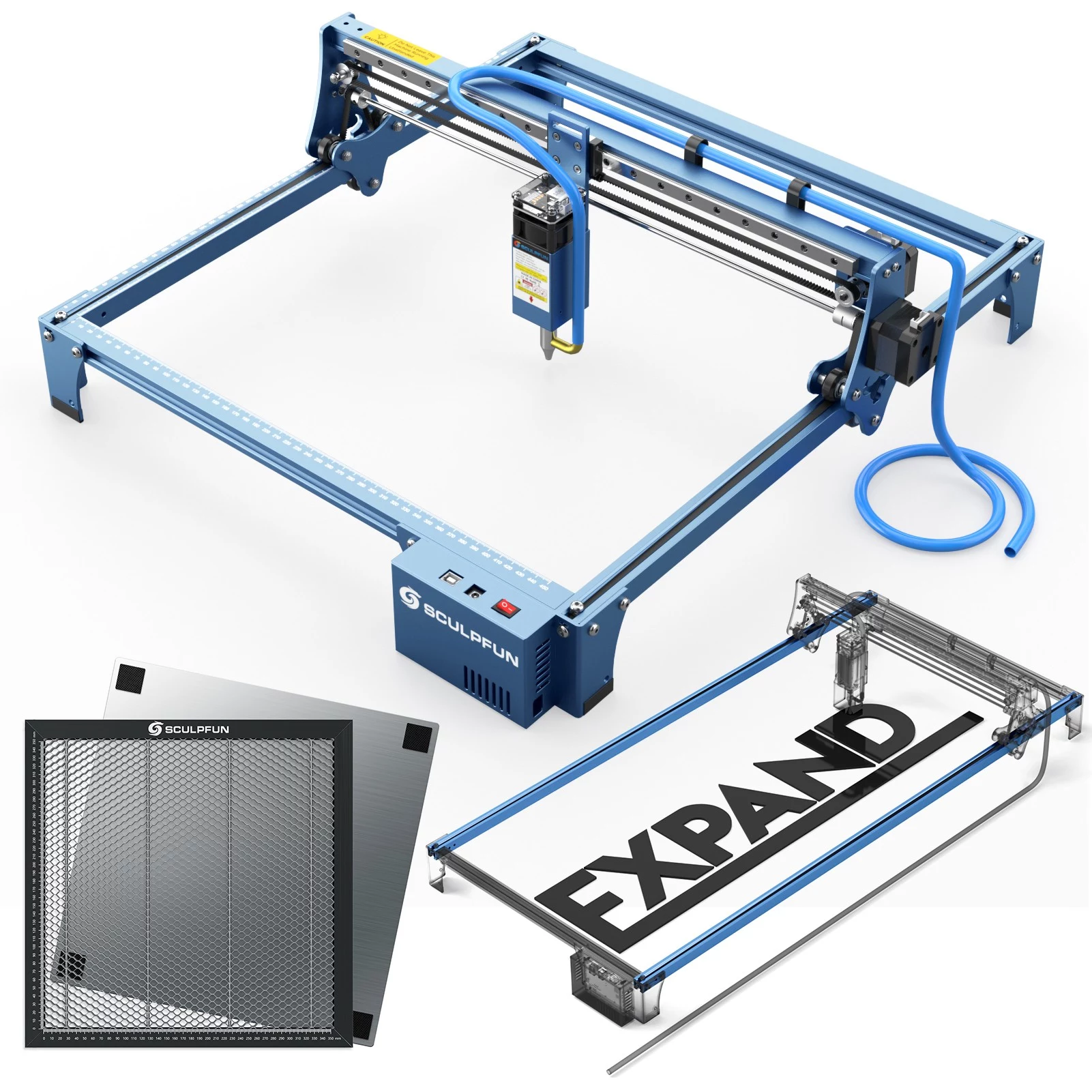 Plaque De Travail Laser SCULPFUN Nid D'Abeille H3 400x400mm Avec 8 Clips Métalliques - Pour Gravure Et Découpe
