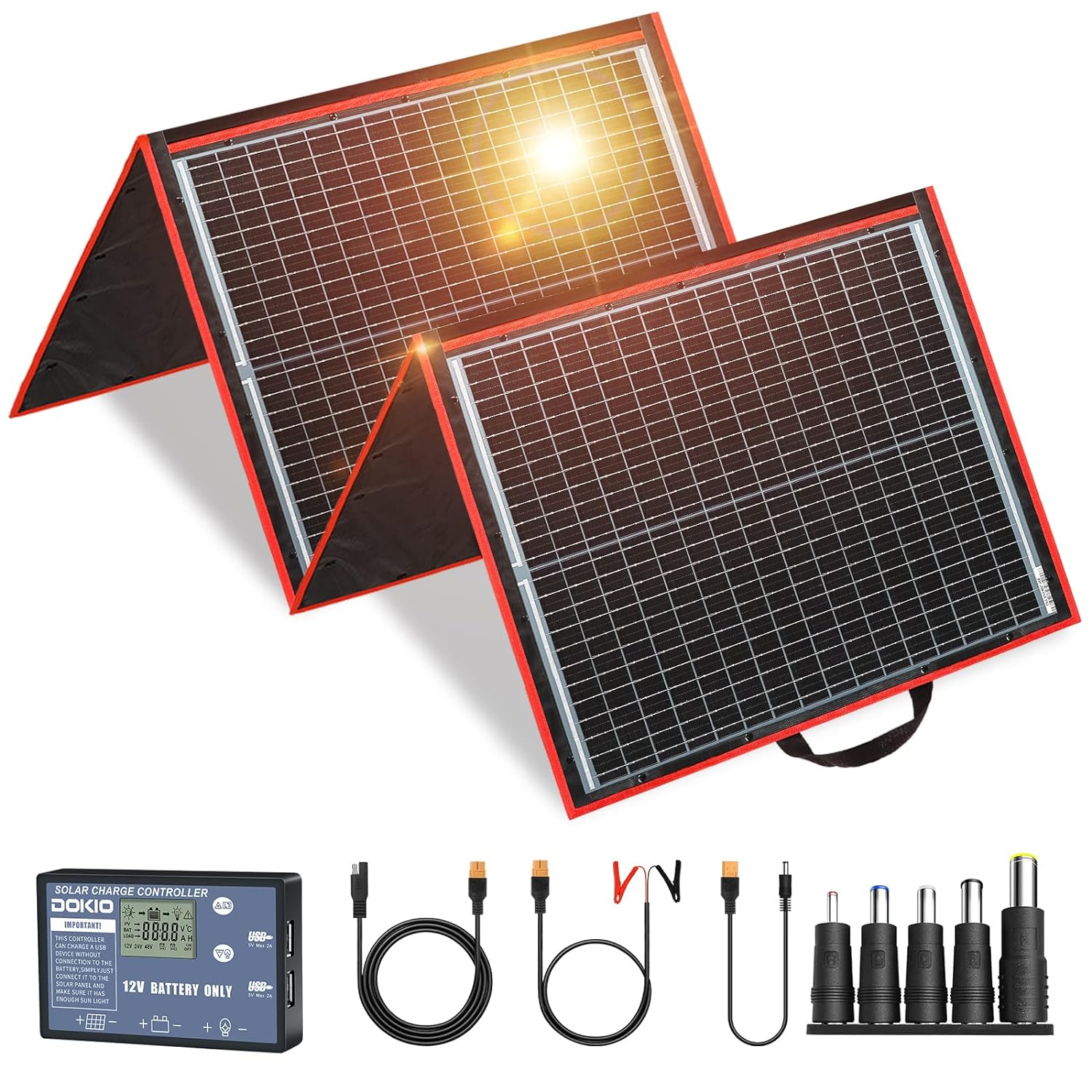 Panneau Solaire DOKIO 150W 12V Monocristallin - Idéal Camping-Car, Bateau, Chalet, Maison Autonome