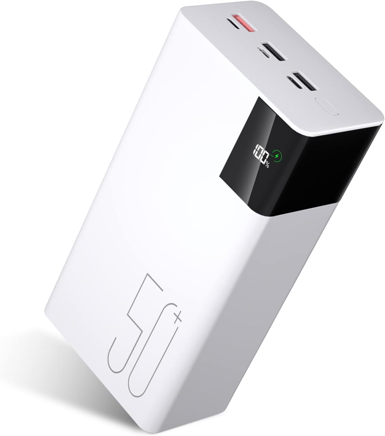 CDBK Batterie Externe 50000Mah 6 Ports, Power Bank 3 USB Quick Charge Batterie Portable Avec Affichage LED Et Lumières LED Chargeur Portable Pour Iphone 12 11 Pro X XS, Samsung, Ipad Et