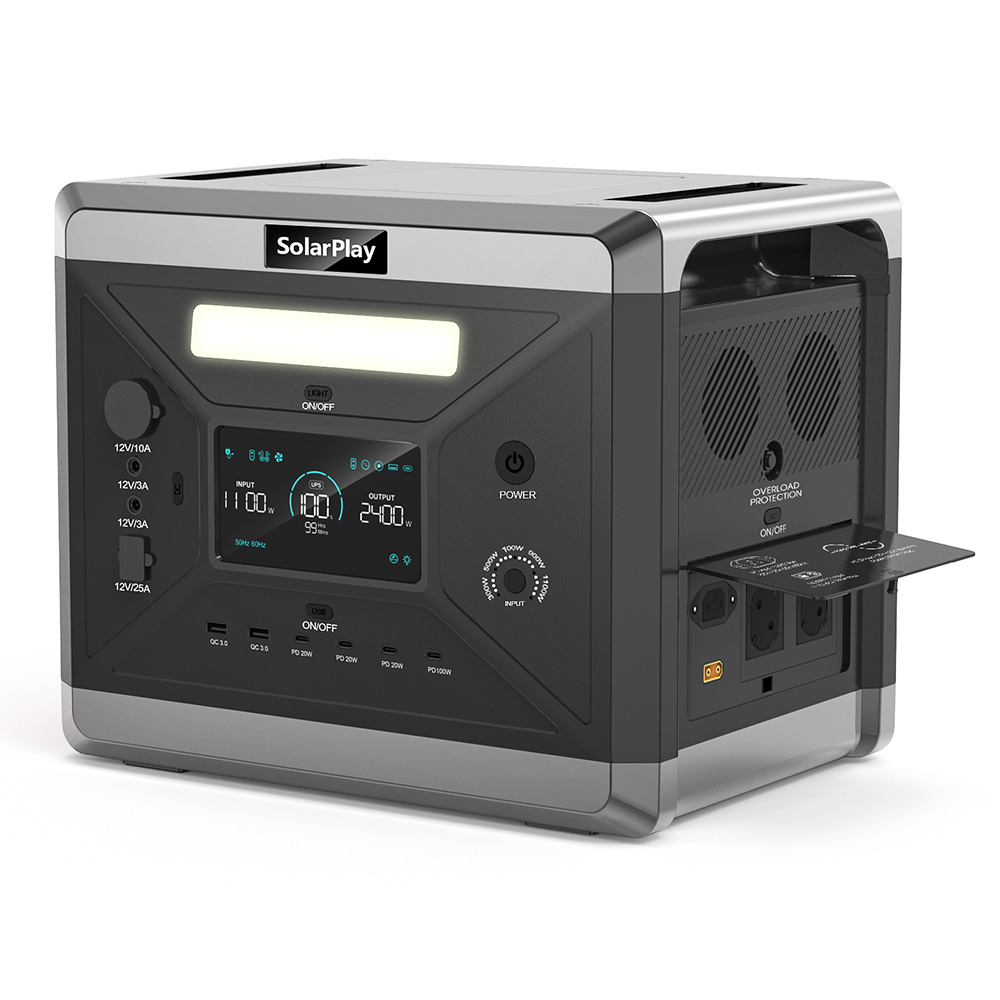 SolarPlay Q2501 Portable Power Station 2400W - OUTILS - Nozzler