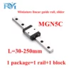 Rail linéaire miniature MGN MGN5 MGN5C L=30-250mm