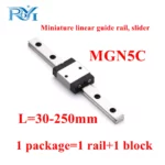 Rail linéaire miniature MGN MGN5 MGN5C L=30-250mm