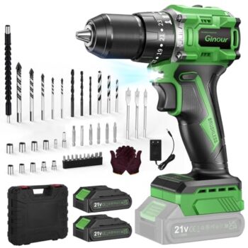Ginour 50Nm Brushless Perceuse Visseuse Devisseuse Percussion sans