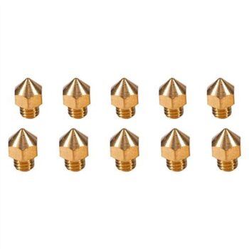 Buse Imprimante 3D / 10Pcs / M6 Fil / En Laiton / 1.75Mm / 0.4Mm / V5