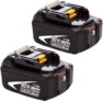 2X BL1860B batterie pour Makita 18V