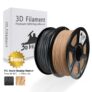 2x1kg WOOD + BLACK PLA 3DHERO