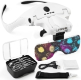 AUTOPkio Lunette Loupe avec 4 LED Rechargeable