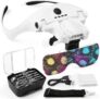 AUTOPkio Lunette Loupe avec 4 LED Rechargeable