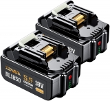 2 batteries BL1850B 18V 5.5Ah