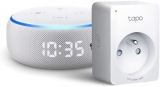 Echo Dot Enceinte Connectée Horloge +  Prise Connectée