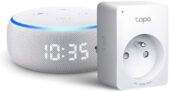 Echo Dot Enceinte Connectée Horloge +  Prise Connectée