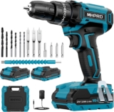 MHPRO Perceuse Visseuse Sans Fil 21V 2 batteries