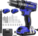 MHPRO Perceuse Visseuse Sans Fil 21V 2 batteries