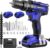 MHPRO Perceuse Visseuse Sans Fil 21V 2 batteries