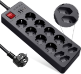 Multiprise Electrique USB C 12 Prises