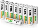 Piles AA rechargeables EBL 16pcs