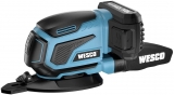 Ponceuse Vibrante de détail sans fil WESCO 18V 2.0Ah