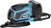 Ponceuse Vibrante de détail sans fil WESCO 18V 2.0Ah