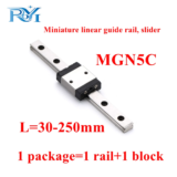 Rail linéaire miniature MGN MGN5 MGN5C L=30-250mm