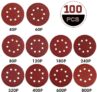 Lot Disques de ponçage 125mm x100pcs