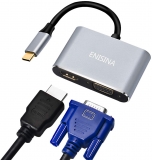 HUB USB-C 2 en 1 HMDI 4K + VGA