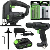 Kit Perceuse-Visseuse + Scie sauteuse Sans fil GALAX PRO