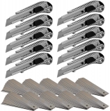 Lot 10 Cutters Aluminium 18mm + 100 lames