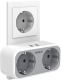 MULTIPRISE 4 en 1 (2x200V/16A & 2x5V/2.4A USB)