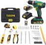 Perceuse Visseuse Sans fil TECCPO 2x 18V + outils