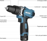 Perceuse Visseuse WESCO 12V