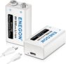 2 Piles 9V rechargeable en USB