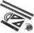 Set de règles d’architecte Aluminium 6 pièces