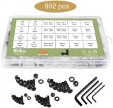 Assortiment de vis Acier M2 M3 M4 M5 + écrous + rondelles
