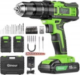 Perceuse Visseuse Sans Fil Ginour 18V + 2 batteries + 66 accessoires