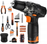 Perceuse Visseuse sans fil 12V Tacklife + Outils